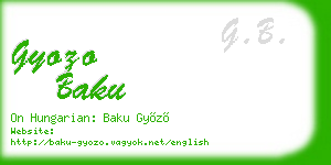 gyozo baku business card